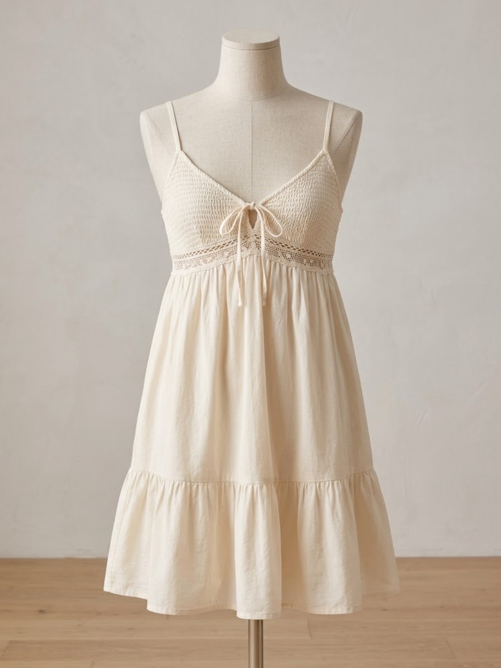 Light Cream Lace-Trim Sleep Cami - Women Intimates